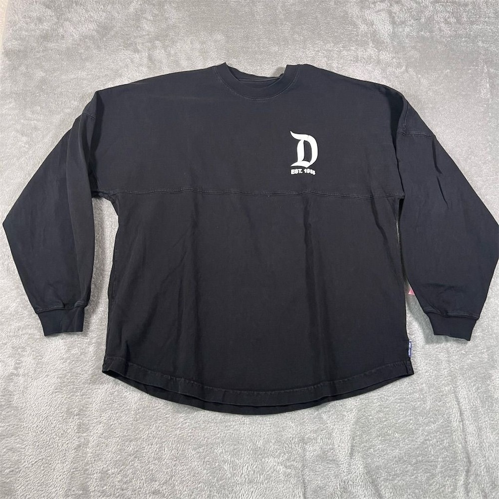 Disney Parks Spirit Jersey Black Long Sleeve Crewneck Unisex M